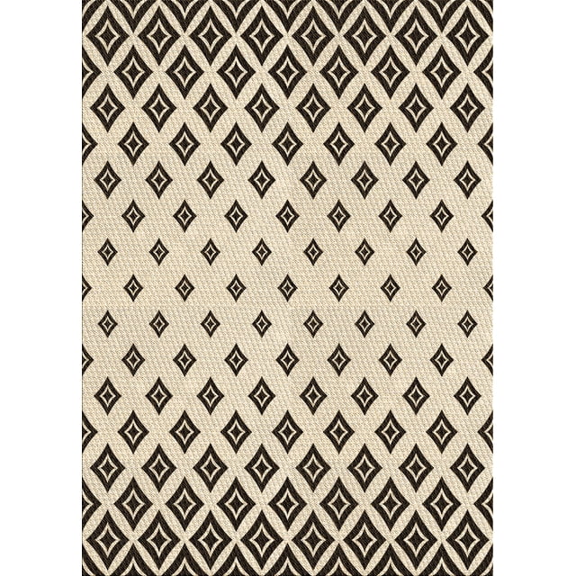 Ahgly Company Tapis d'Intérieur Lavables en Machine, Rectangle, Zone de Transition Café-Brun, 7' x 9'
