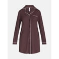 thumbnail image 6 of Joyspun Women's Dreamy Soft Collection Notch Collar Sleepshirt with Long Sleeves, Sizes XS-3X, 6 of 6
