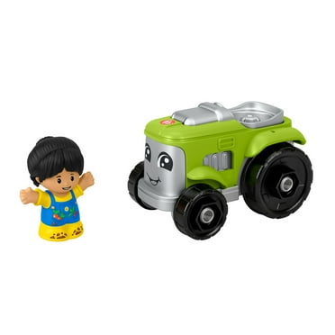 Fisher-Price Little People Farm Figure Set for Toddlers with Farmer and Tractor Toys, 2 Pieces