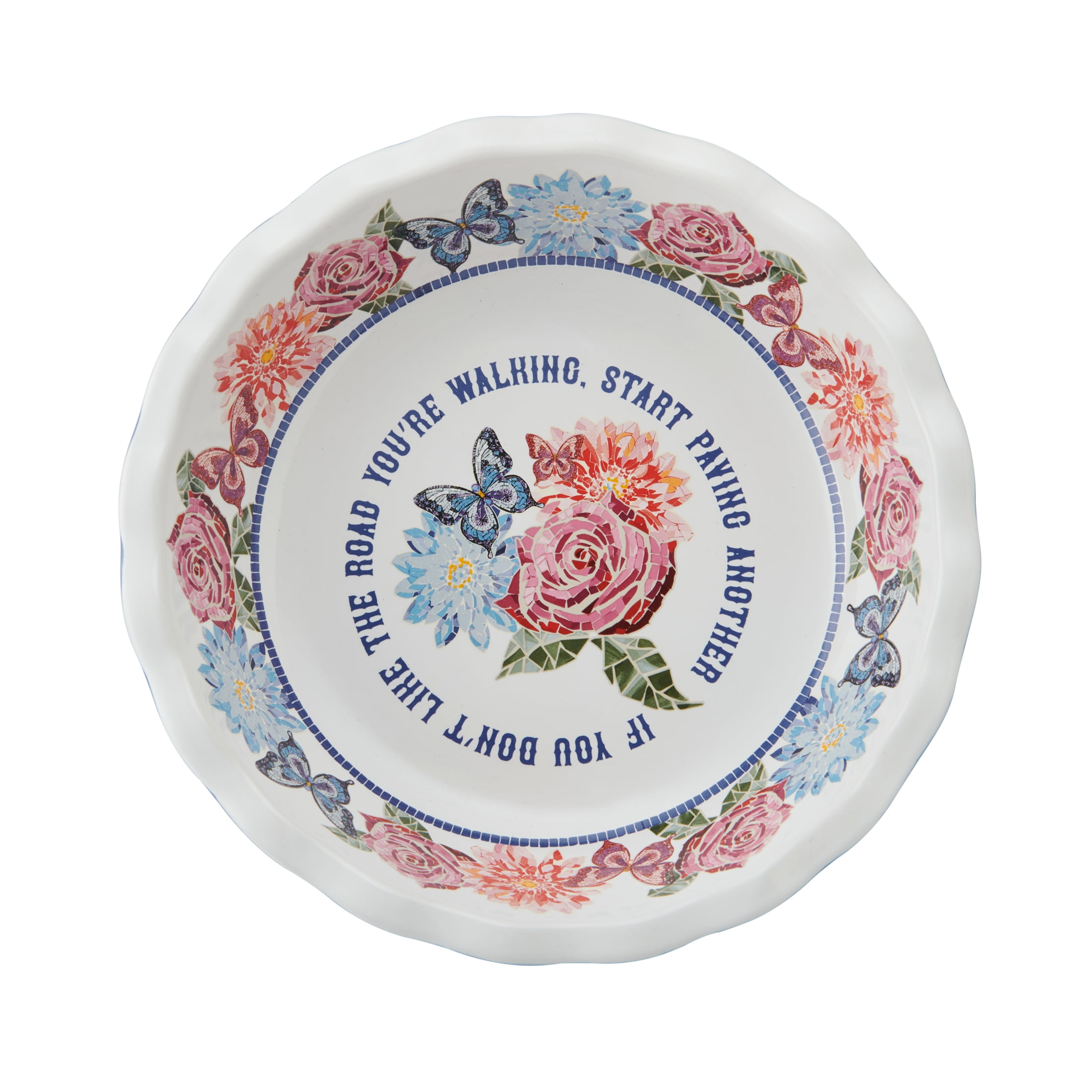 Dolly Parton 10 in Ceramic Pie Dish, Blue