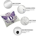 thumbnail image 6 of Monogram Initial D in Purple Diadem with Butterfly Detail Pillow Case, 6 of 7