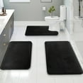 thumbnail image 5 of 3-Piece Non-Slip Bathroom Rug Set – Ultra-Absorbent Coral Fleece Mats for Toilet, Vanity & Wet Floors, Machine-Washable Anti-Skid Bath Mats&nbsp;, 5 of 9
