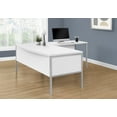 thumbnail image 2 of Computer Desk, 48"l, Work, Home Office, Commercial Grade, White Laminate, Silver Metal, Contemporary, Modern, 2 of 4