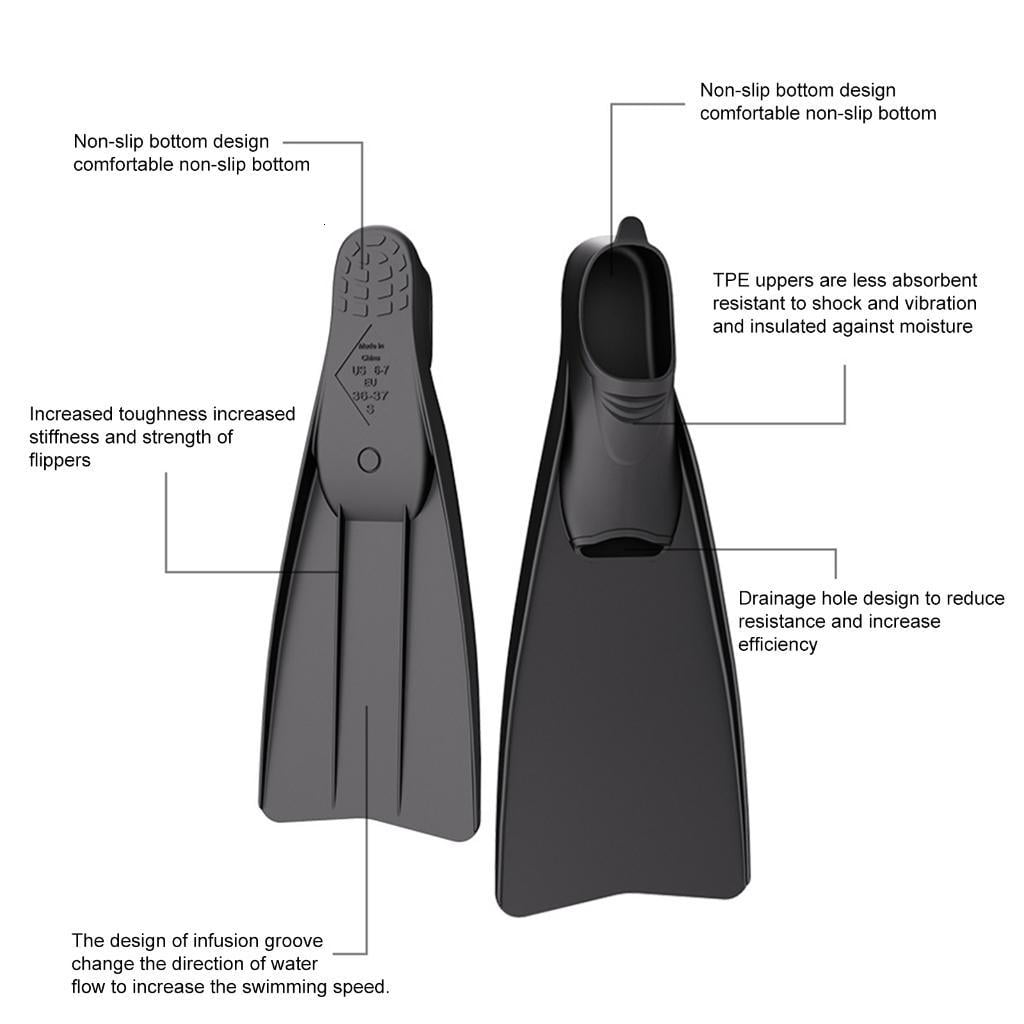 Snorkeling Diving Swimming Pool Flexible Travel Size Short Fin for Men Women Swimming Training Fin Swim Flippers
