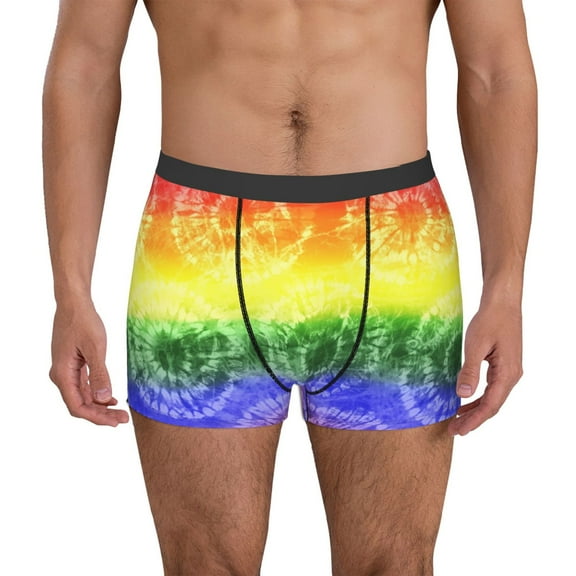 Kdxio Men's Boxer Briefs with Colorful Tie Dye Print - Comfortable and Breathable Underwear for Everyday Wear