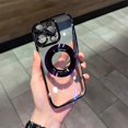 thumbnail image 4 of Luxury Plating Transparent Magnetic Wireless Charging Phone Case for iPhone 11 12 13 14 15 Pro Max 14Plus 15Pro Cases with Lens Protector Shockproof Soft Clear Cover, 4 of 4