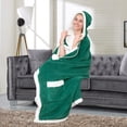 thumbnail image 4 of Nava Snuggle Hoodie Robe Cozy Super Soft Ultra Plush Micromink Sherpa Lined Wearable Blanket, 4 of 6