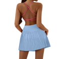 thumbnail image 3 of Women’s Pleated Tennis Skirt with Pockets High Waisted Golf Skort Athletic Skorts, XL, 3 of 5