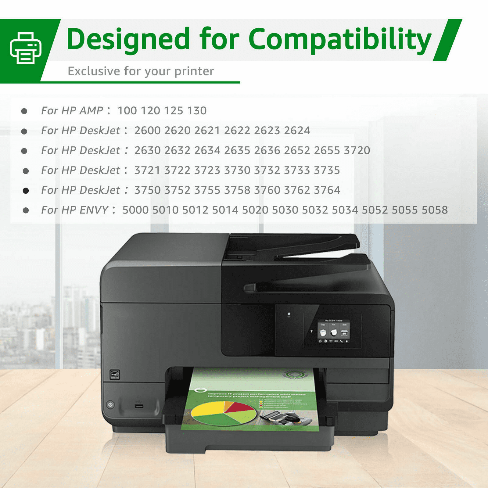 Greensky Ink Cartridge 65XL Compatible for HP Printer Ink 65 and Color Work with DeskJet 3772 3752 3700 2600, Envy 5055 5000 5070 5052 5014 (2 - Walmart.com