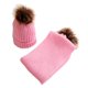thumbnail image 2 of Niños pequeños Bebé Invierno Cálido Pom Bobble Sombrero Knit Beanie Bufanda Rosado, 2 of 9