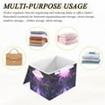 thumbnail image 6 of Yayeee Collapsible Cube Storage Bin with Lid Fabric Closet Decorative Basket with Handles, Pink Road, 6 of 7