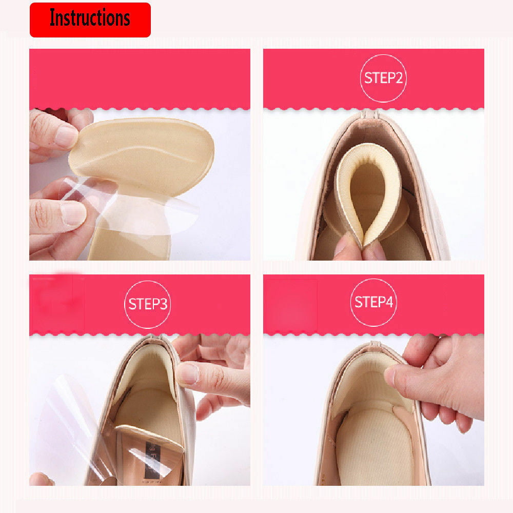 1 Pair Heel Grips Shoe Pads Liner Back Inserts Soft Cushion Insoles Anti-rubbing