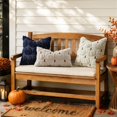 thumbnail image 5 of Fall Pumpkin Plush Pillow Covers 18x18, Faux Fur Decorative Pillow Cases for Couch, Halloween Decor for Living Room Bedroom, 2 Set, Beige Brown Stem, 5 of 7