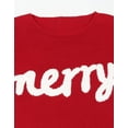 thumbnail image 5 of Christmas Sweaters for Women Casual Loose Scoop Neck Pullover Sweater Letter Merry Printed Ugly Christmas Sweater Red Shermie, 5 of 6