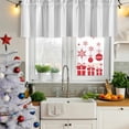 thumbnail image 5 of Grey Striped Curtain Valances for Windows, Kitchen Valance Window Treatments Panel 2 Pack, Modern Farmhouse Gray White Stripes Rod Pocket Short Curtains for Bathroom Bedroom 42 x 12 Inch, 5 of 8