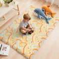 thumbnail image 4 of MeyJey 4'x 6' Shag Area Rug, Soft Fluffy Area Rugs for Kids Room Living Room Bedroom Decor Carpet, Orange, 4 of 13