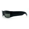 thumbnail image 6 of Mens Glass Lens Narrow Rectangle Mad Dog Street Gangster Sunglasses Shiny Black, 6 of 8