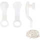 thumbnail image 1 of Ganchos deslizantes para riel de cortina, gancho deslizante de plástico blanco para tratamiento de ventanas y cortinas, 50 Uds., 1 of 5