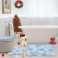 thumbnail image 7 of Christmas Bathroom Rug Set of 3, Winter Blue Dream Snowflake 3 Pieces Bath Mats Set, No Silp Washable Cover Floor Rug Decorations for Kitchen Bathroom Bedroom, 7 of 7