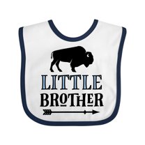 Inktastic Little Brother Native Buffalo Boys Baby Bib