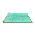 thumbnail image 2 of Ahgly Company Machine Washable Indoor Rectangle Abstract Turquoise Blue Contemporary Area Rugs, 2' x 3', 2 of 4