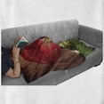 thumbnail image 6 of Animal Soft Flannel Fleece Blanket, Lady Finds Her Frog Prince Charming Soul Mate in Love Romance Fairy Tale Art, Cozy Plush for Indoor and Outdoor Use, 70" x 90", Green Red Yellow, by Ambesonne, 6 of 6