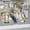 Gun Gray, variant on 1Pack-11.4"-16.14"H Under Sink Storage Organizer, Large 2-Tier Elegant Mesh Pull Out Shelf for Kitchen and Bathroom Cabinet Organization, L-Shaped and Adjustable Height Design for Maximum Space-White