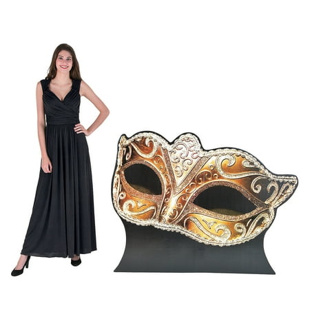 Fun Express - Masquerade Ball Mask Stand Up 2 - Party Decor - Large Decor - Floor Stand Ups - 1 Piece