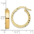 thumbnail image 4 of 14K Yellow Gold Polished Hoop Earrings - 18.54mm- Made In Italy, 4 of 6
