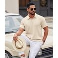 thumbnail image 3 of COOFANDY Men's Casual Polo Shirts Old Money Short Sleeve Casual Button Polo T-Shirt Summer Collared Golf Shirt, 3 of 6