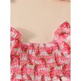 thumbnail image 5 of FEORJGP Toddler Baby Girls One-piece Jumpsuits Dress 0 3M 6M 12M 18M Infant Short Sleeve Off Shoulder Rompers Dress Watermelon Print Bodysuits PrincesFashion Summer Casual Clothes for Summer, 5 of 9