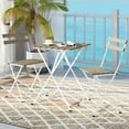 thumbnail image 1 of Costway 3 PCS Patio Acacia Wood Bistro Set Bistro Table with 2 Folding Chairs Slatted Seat Gray, 1 of 10