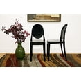 thumbnail image 5 of 2xhome Set of 4 Modern Contemorary Dining Ghost Side Chairs Stackable Victorian Acrylic Plastic Vanity Chairs, Black, 5 of 8