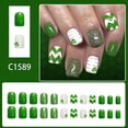 thumbnail image 3 of RAGUPEL St Patrick'S Day Press-On Nails-Glitter Stick-On Manicure for Holiday Celebrations,Short Shape,Easy Application,Glossy Finish,Travel-Friendly,24 Assorted Sizes, 3 of 9