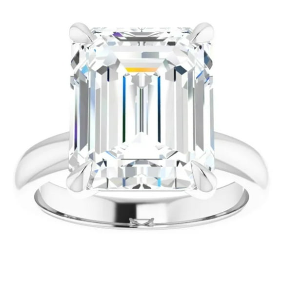 2 Ct. Lab Grown Emerald Cut Diamond Engagement Ring 14k White Gold