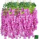 thumbnail image 1 of Flores Artificiales de Glicina, Plantas Artificiales de Wisteria Colgantes, con cincha, Decoración para Hogar, Exterior, Boda, Jardín, Fiesta., 1 of 4