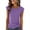 Purple, variant on Women's Summer Tops Crewneck Cap Sleeve Shirts Side Drawstring Ruched Casual Loose Fitted Solid Color Blouses Shirt