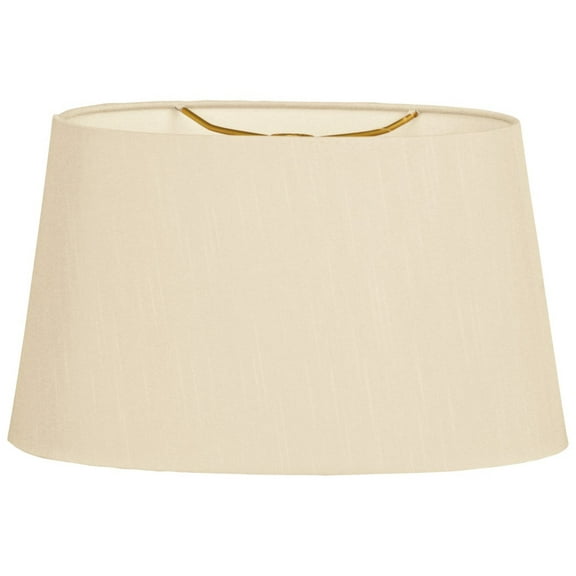 Royal Designs 12" Shallow Oval Hardback Lamp Shade Beige