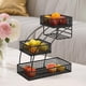 thumbnail image 5 of Cesta de frutas, organizador de cocina, cesta para verduras, pan, aperitivos, cuenco para almacenar frutas Negro, 5 of 8