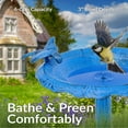thumbnail image 3 of Sunnydaze Garden Visitor Freestanding Cast Aluminum Outdoor Bird Bath, Blue Patina, 3 of 12