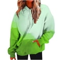thumbnail image 3 of Jinhomg Womens Loose Comfy Sweatshirt Trendy Tie Dye Print Drawstring Hoodies Fall Lightweight Long Sleeve Casual Tops with Kangaroo Pocket 90% off Clearance Sale Green M, 3 of 6