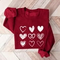 thumbnail image 2 of WEAIXIMIUNG Chandails en Molleton pour Femmes Sans Capuche Tendance Chandails en Molleton de la Saint-Valentin pour Femmes Pull Graphique Cœur Col Rond Manches Longues d'Hiver, 2 of 4