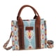 thumbnail image 2 of Bolso bohemio para mujer, bolso de hombro portátil para ir al trabajo, regalo de cumpleaños o oficina. Azul Grande Blanco, 2 of 9