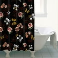thumbnail image 4 of Waterproof Beautiful Colorful Floral Shower Curtain 72x72 Inch Boho Style Polyester Unique Shower Curtain for Bathroom Hotel Home Decor with 12 Plastic Hooks, 4 of 5