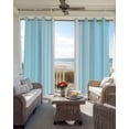 thumbnail image 4 of Simple Lake Blue Stripes Blackout Curtains 63 Inches Length, Modern Abstract White Lines Art Window Treatment Thermal Insulated Drapes for Bedroom Living Room 2 Panels 84x63 Inches, 4 of 8