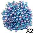 thumbnail image 1 of 2x 100 Piezas de 8 Mm de de Imitación de Plástico DIY Espaciador de Fabricación de Joyas 2 piezas, 1 of 8