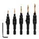thumbnail image 1 of Juego de brocas avellanadoras de vástago de 5 uds. Abridor de agujeros de chaflán de tornillo A Afortunado Sencillez, 1 of 5