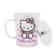thumbnail image 3 of Taza Hello Kitty Sanrio Pink Outfit de cristal con tapa, 400 ml, 3 of 9