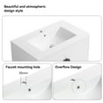 thumbnail image 4 of Bathroom Vanity with Top and Sink, Modern Single Vanity with 2 Soft-Close Doors and Open Shelf, Solid Wood Bathroom Cabinet White Ceramic Basin, 4 of 9