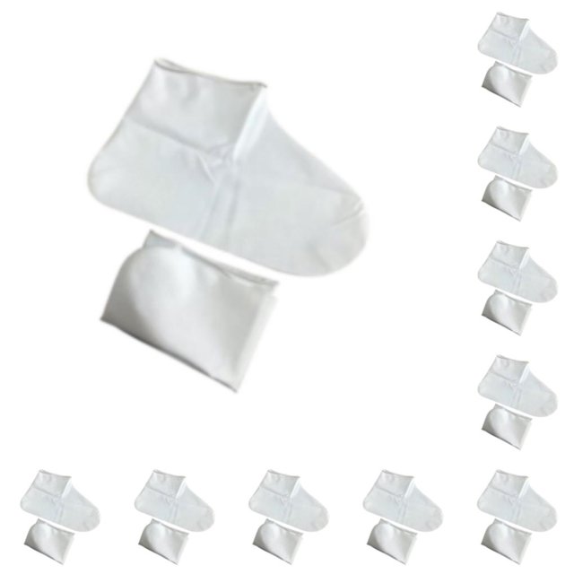 Jumpingount Cubiertas impermeables de látex para zapatos, cubierta antideslizante de goma para lluvia, Protector grueso para ciclismo, manga para Blanco METRO 10Conjunto